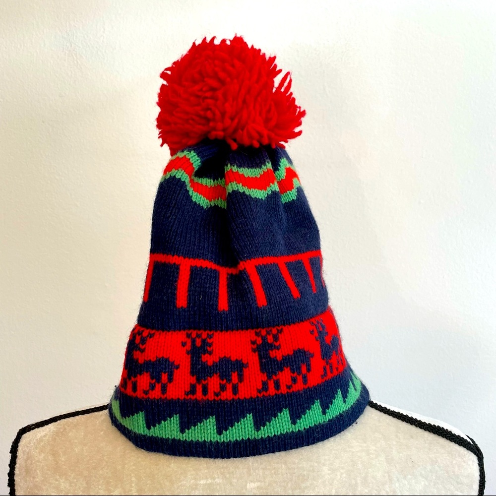 Vintage Obermeyer wool blend ski hat with Pom Pom